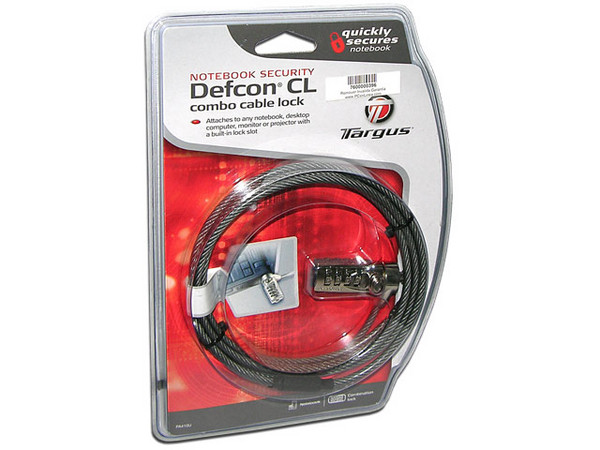 Cable de Seguridad con Candado de Combinación para Laptop, Marca Targus.