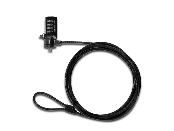 Candado para Laptop Techzone TZCCL-3 de Combinación tipo T, 3 mm de grosor, 1.8m de largo.