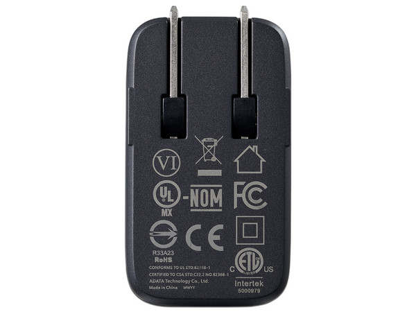 Cargador de pared ADATA Charger U CHARGERU-0653-QCPDBK de 65W con 2 puertos USB tipo C PD 3.0 y 1 puerto USB tipo A QC 3.0. Color Negro.