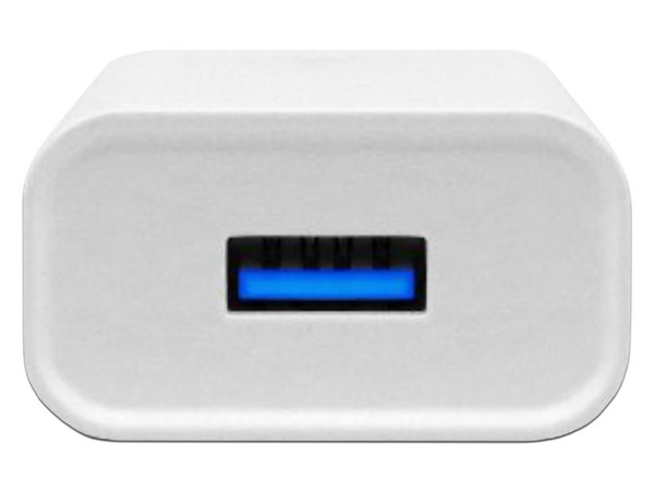 Cargador de pared BRobotix 6001318 de carga rápida 2.1A con cable USB tipo A a USB tipo C. Color Blanco.