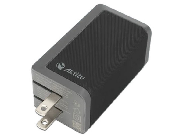 Cargador EZVIZ GaN III AK-PAG65PN-65W, 2 Puertos USB Tipo C, 1 Puerto USB Tipo A. Color Negro.