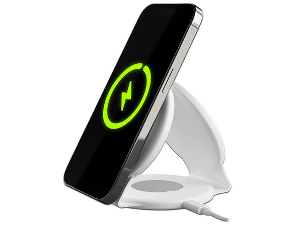 Base de carga inalámbrica Ghostek GHONRGST01 3 en 1 Qi de 15W para teléfono reloj y AirPods.