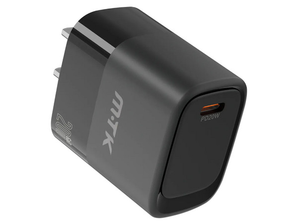 Cargador de Pared MTK 0054782 de 20W, Incluye cable USB Tipo C. Color Negro.