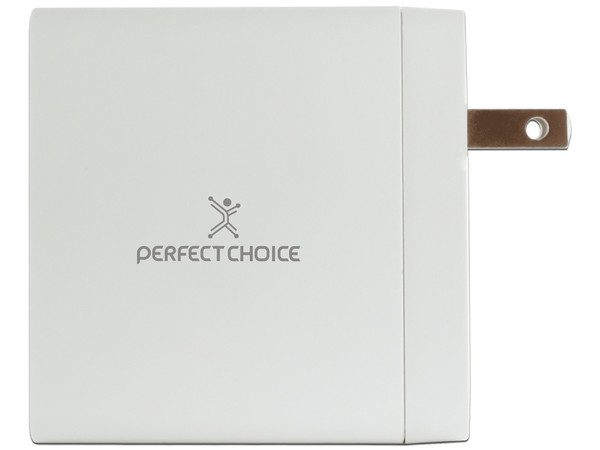 Cargador de pared Perfect Choice PC-240396 de 65W con USB. Color Blanco.