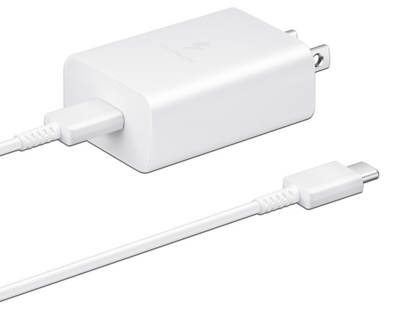 Cargador de Pared Samsung Travel de 15W, Incluye Cable de Carga USB Tipo C. Color Blanco.

