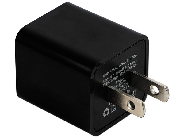 Cargador de pared Vorago AU-106-BK con 2 puertos USB. Color Negro.
