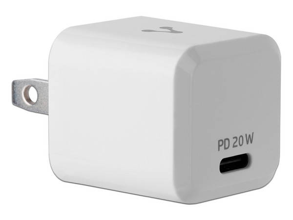 Cargador de pared Vorago AU-250-V2 de 20W con USB tipo C. Color Blanco.