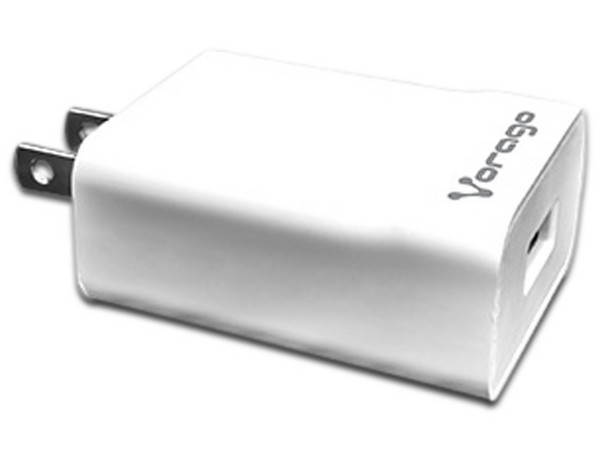 Cargador de pared Vorago AU-302-WH de carga rápida con USB. Color Blanco.