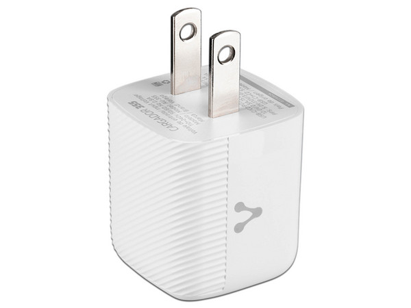 Cargador de pared Vorago AU-355-WH de 30W con 2 puertos USB tipo C. Color Blanco.
