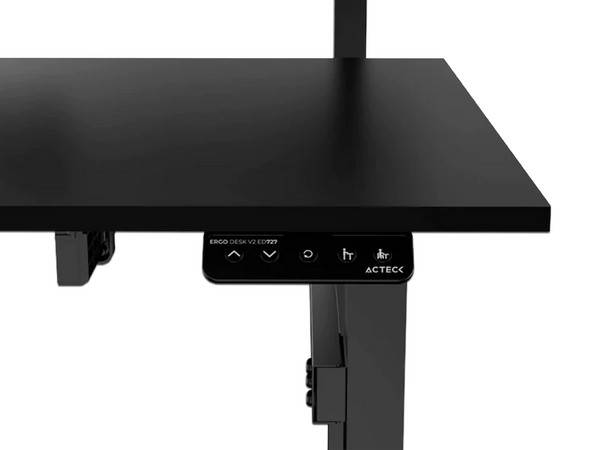 Escritorio Gamer Acteck Ergo Desk V2, Ergonómico Doble, Control inteligente, hasta 80 kg, Color Negro.