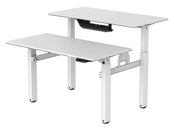 Escritorio Gamer Acteck Ergo Desk V2, Ergonómico Doble, Control inteligente, hasta 80 kg, Color Blanco.