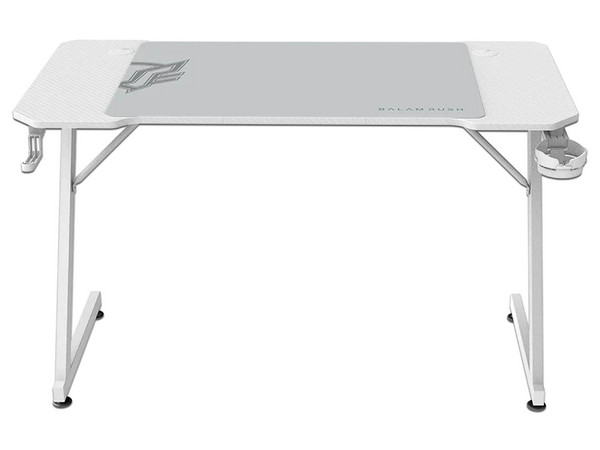 Escritorio Gamer Balam Rush Olympus Spot MRX4000, Estructura Z, Soporta hasta 100kg, Porta vasos, Color Blanco.