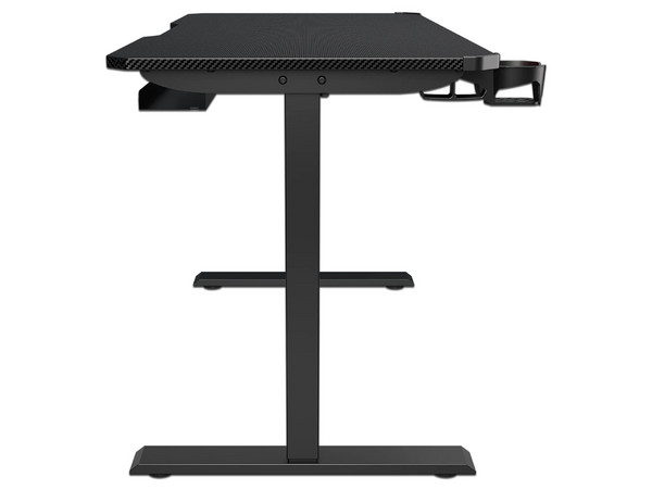 Escritorio Gamer Cougar E-ARES 120, Iluminación RGB, Altura Ajustable, Soporta hasta 80kg. Color Negro.