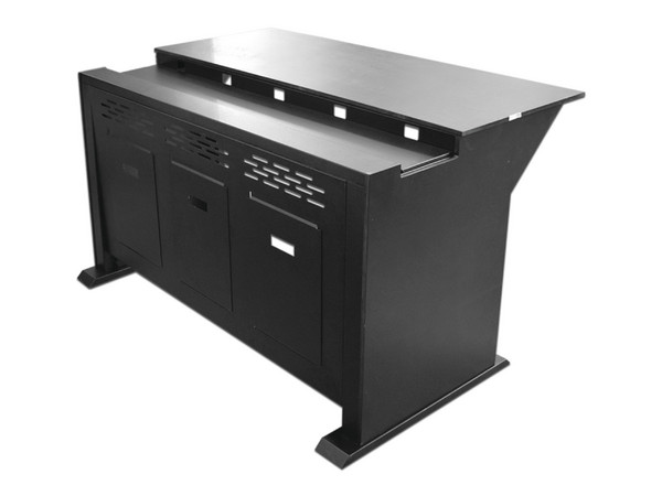 Escritorio Profesional para Monitoreo Epcom EM-S02, Acero, Color Negro.