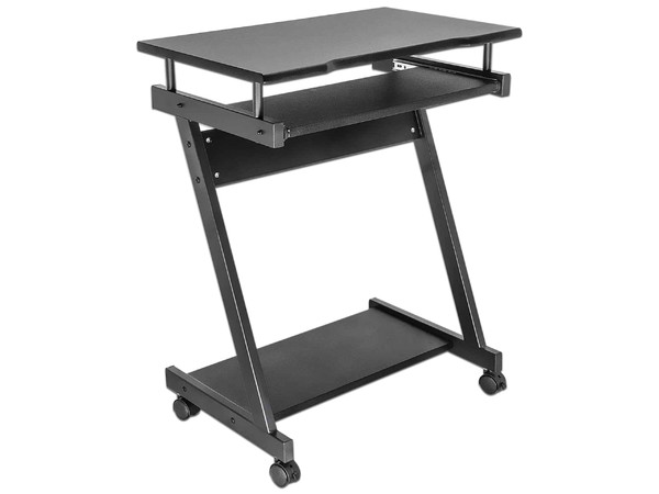 Escritorio Compacto Manhattan para Computadora, con Bandeja Deslizable para Teclado. Color Negro.