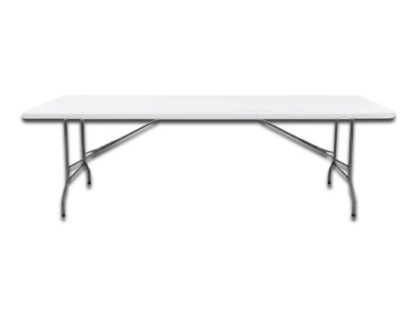 Mesa plegable MODAMOB ZL-C240 Para El Hogar, La Oficina Y Eventos (240 x 76 x 74cm). Color Blanco.