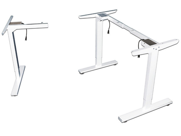 Escritorio Munfrost MoonStone, Base Pro, 75 x 150cm, Soporta hasta 80Kg, Forma en L. Color Nougat.
