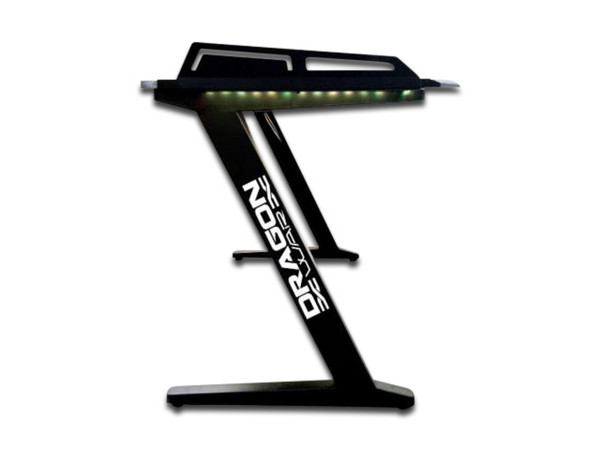 Mesa Gamer Profesional Nextep Dragón XT, RGB, Estructura Metálica, Color Negro.