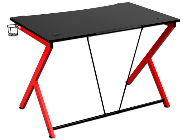Escritorio Nitro Concepts D12, Ergonómico, Color Negro/Rojo.