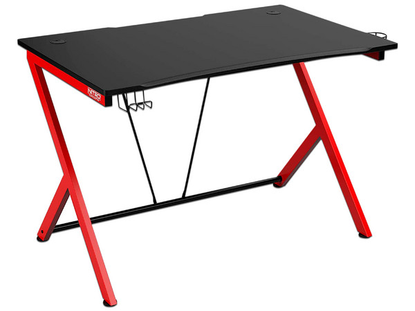 Escritorio Nitro Concepts D12, Ergonómico, Color Negro/Rojo.