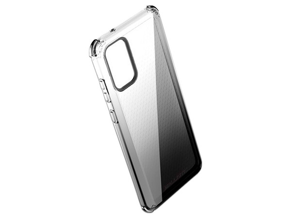 Funda Ballistic Jewel Spark para Samsung Galaxy S20+. Uso rudo. Color Negro Semitransparente.