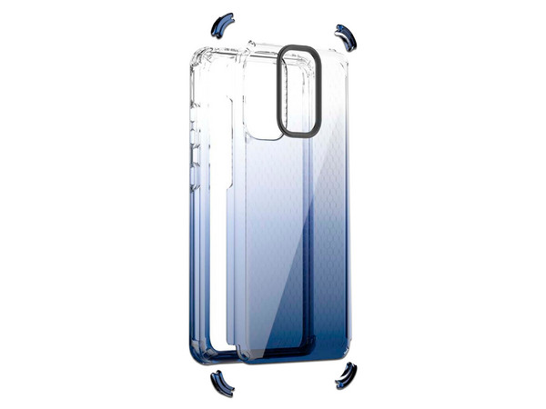 Funda Ballistic Jewel Spark para Samsung Galaxy S20. Uso rudo. Color Azul Semitransparente.