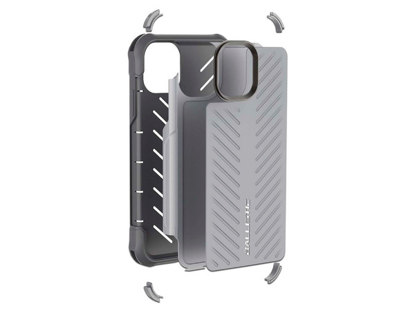 Funda Ballistic Tough Jacket para iPhone 11 Pro. Uso rudo. Color Gris.
