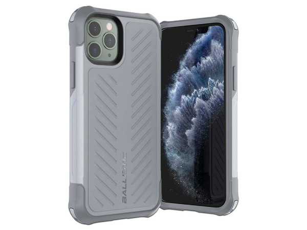 Funda Ballistic Tough Jacket para iPhone 11 Pro. Uso rudo. Color Gris.
