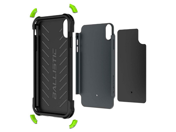 Funda Ballistic TJ para iPhone X/XS. Color Negro.