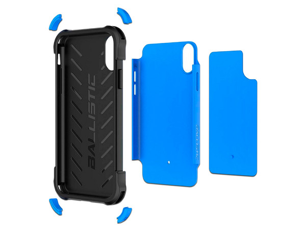 Funda Ballistic Tough Jacket para iPhone X/XS. Color Azul.