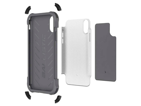 Funda Ballistic Tough Jacket para iPhone X/XS. Color Gris.