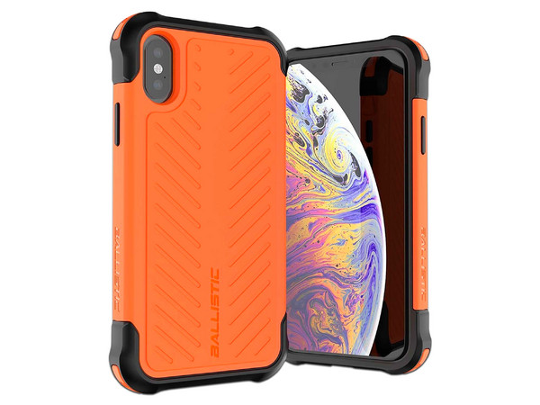 Funda Ballistic Tough Jacket para iPhone XS Max. Color Naranja.
