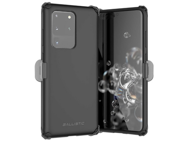 Funda Ballistic Urbanite Maxx para Samsung Galaxy S20 Ultra con clip. Color Negro.