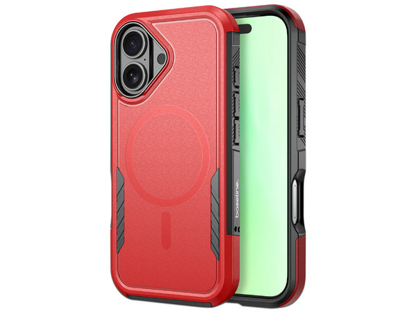 Funda Baseline Fortress para iPhone 17 compatible con MagSafe. Color Rojo.