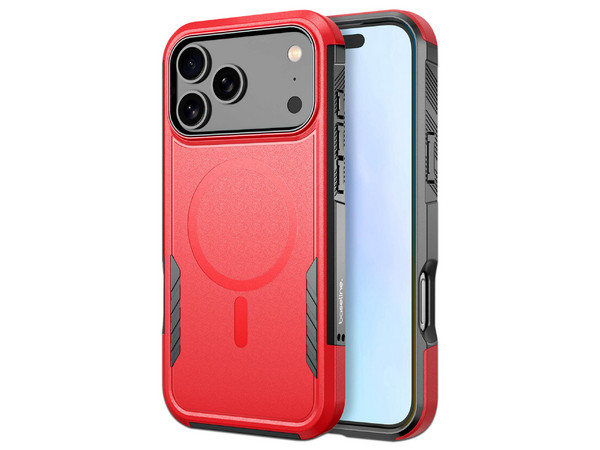 Funda Baseline Fortress para iPhone 17 Pro Max. Color Rojo.