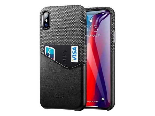 Funda ESR Metro Wallet para iPhone XS Max. Color Negro.