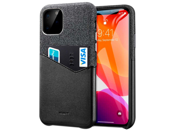 Funda ESR Metro Wallet para iPhone 11 Pro. Color Negro.