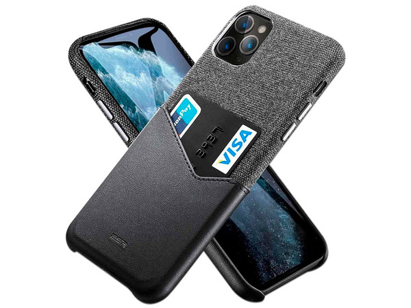 Funda ESR Metro Wallet para iPhone 11 Pro. Color Negro.