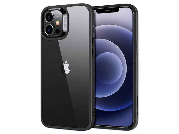 Funda ESR Hybrid Case para iPhone 12 Mini. Color Transparente con Negro.
