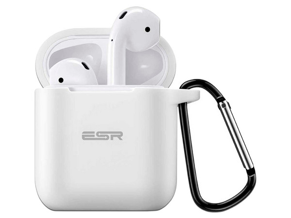 Funda Protectora ESR Bounce, Para AirPods 1 y 2. Color Blanco.
