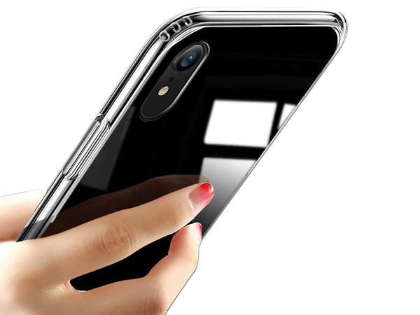 Funda ESR Mimic para iPhone XR. Color Transparente con Negro.