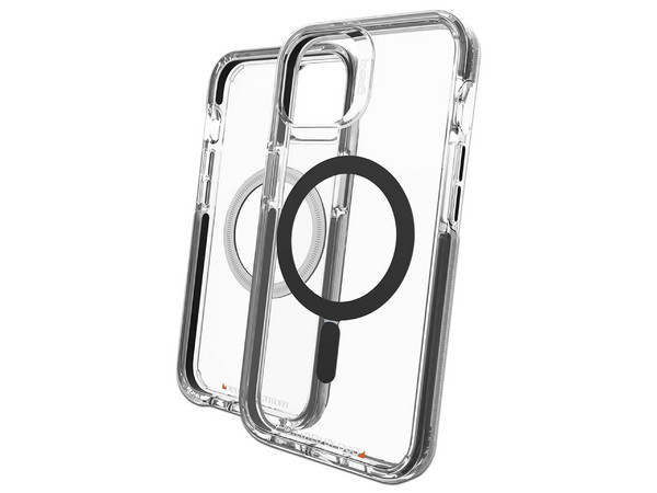 Funda Gear4 Santa Cruz Snap para iPhone 13 Pro. Color Transparente con Negro.