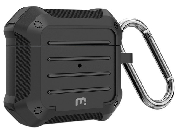 Funda MyBat Pro Fibra de Carbono para AirPods 3, Color Negro.