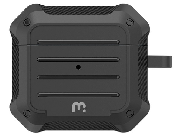 Funda MyBat Pro Fibra de Carbono para AirPods 3, Color Negro.