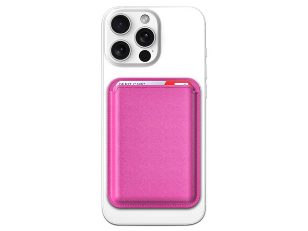Funda MYBAT Tarjetero Magnético compatible para iPhone con porta tarjetas. Color Rosa.