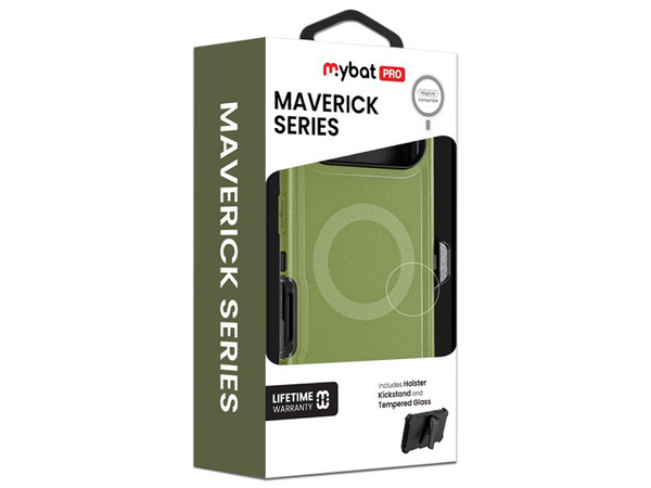 Funda MyBat Mag Clip para iPhone 17. Color Verde.