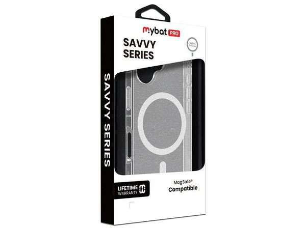 Funda MyBat Savvy para iPhone 17. Color Brillos Transparente.