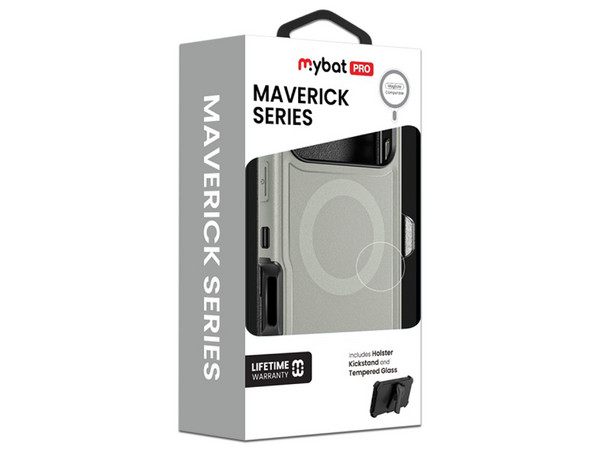 Funda MyBat Mag Clip para iPhone 17 Pro Max. Color Gris.
