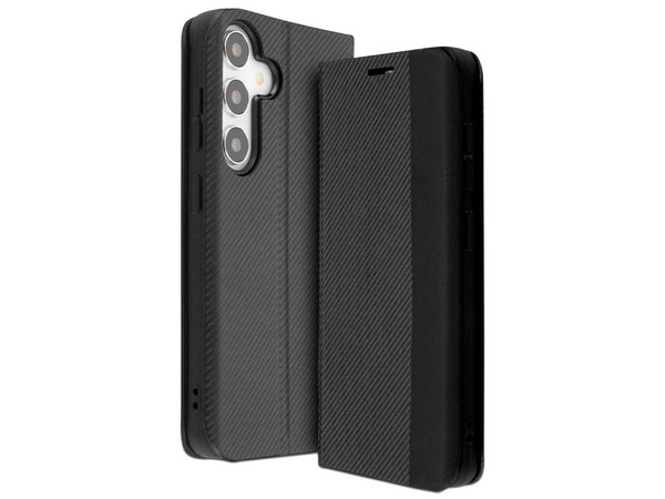 Funda MyBat tipo cartera para Samsung Galaxy S24. Color Negro.