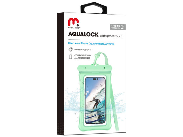 Funda Impermeable MyBat UNIWTPF072 Universal con Colgante. Color Menta.
